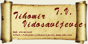 Tihomir Vidosavljević vizit kartica